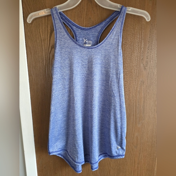 Old Navy Tops - Old Navy Blue Heathered Racerback Tank Top